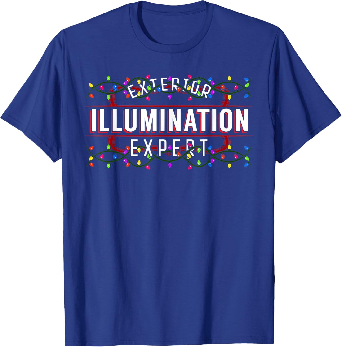 Cute Christmas Exterior Illumination Expert -Adults & Kids Christmas Black Small T-Shirt - T-Shirt | Royal