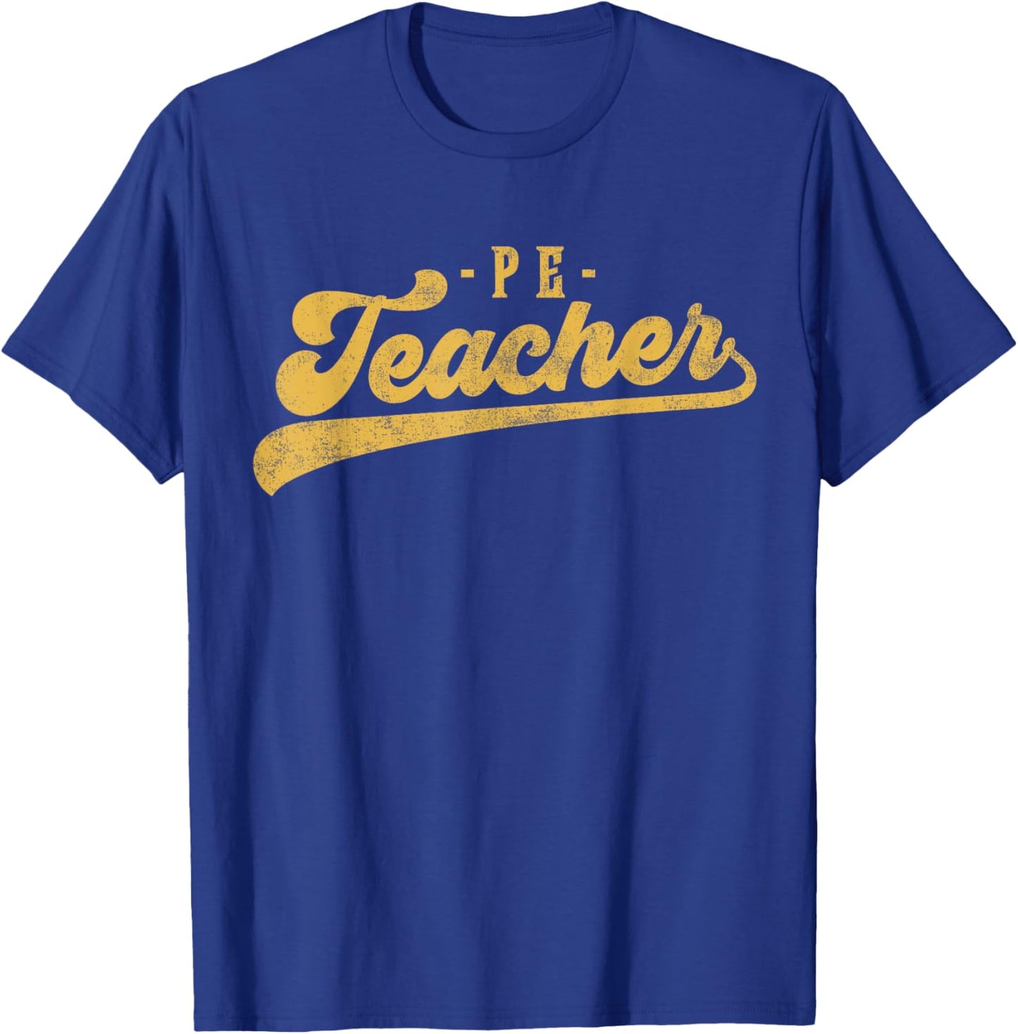 PE Teacher Cute Vintage Graphic Physical Education Teacher T-Shirt - T-Shirt | Royal