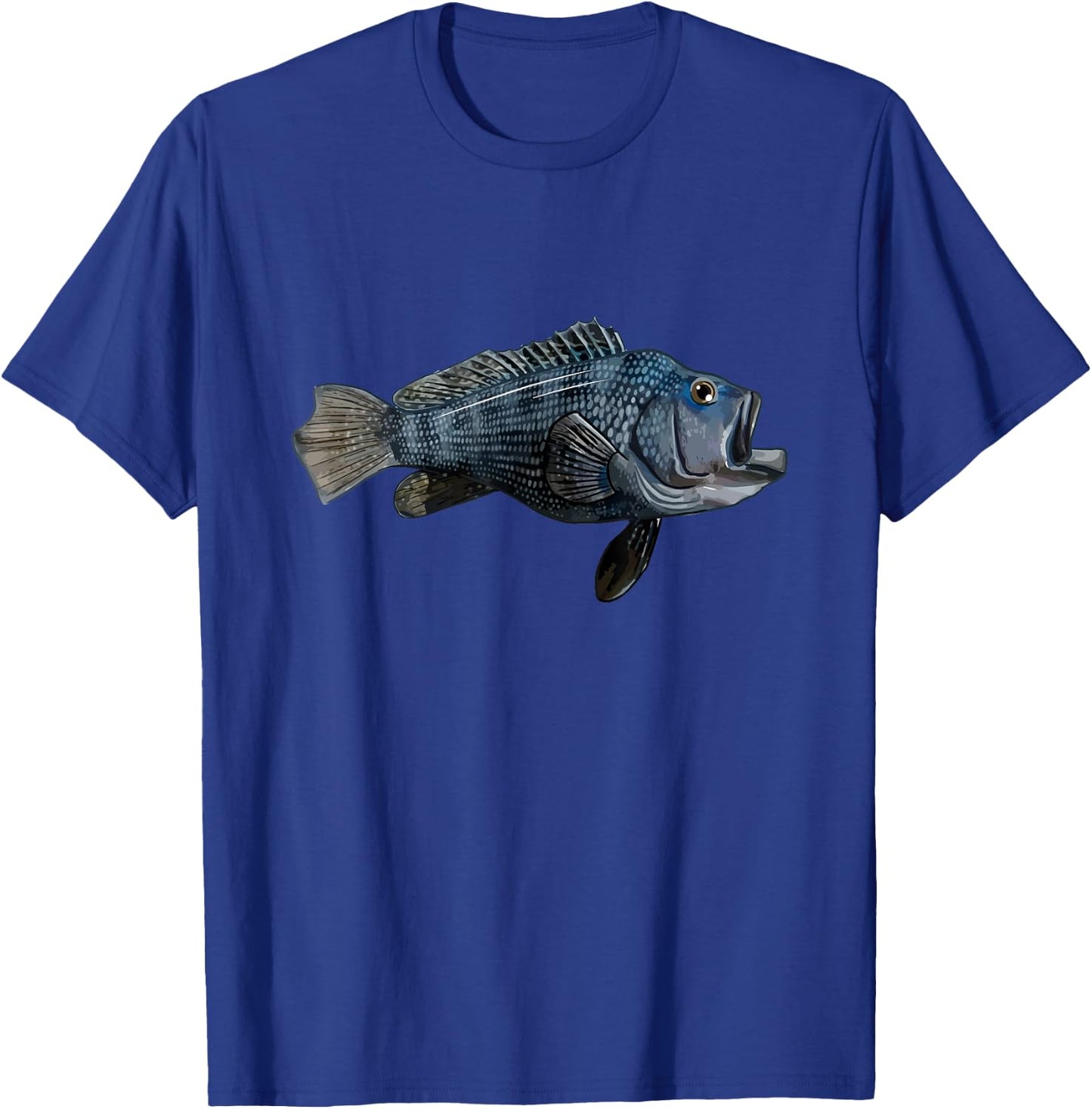 Rock Bass | Black Sea Bass T-Shirt - T-Shirt | Royal