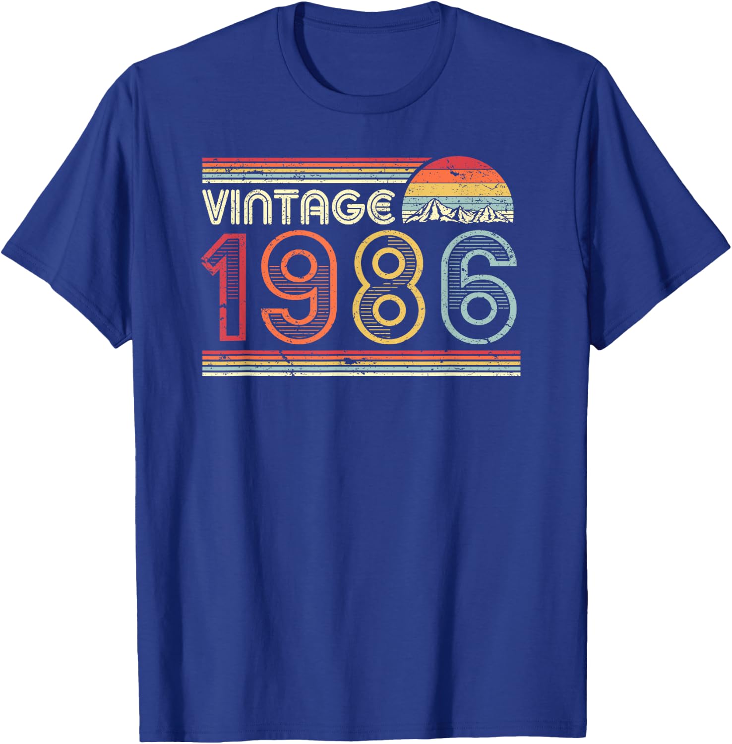 1986 Vintage Shirt, Birthday Gift . Retro Style T-Shirt - T-Shirt | Royal