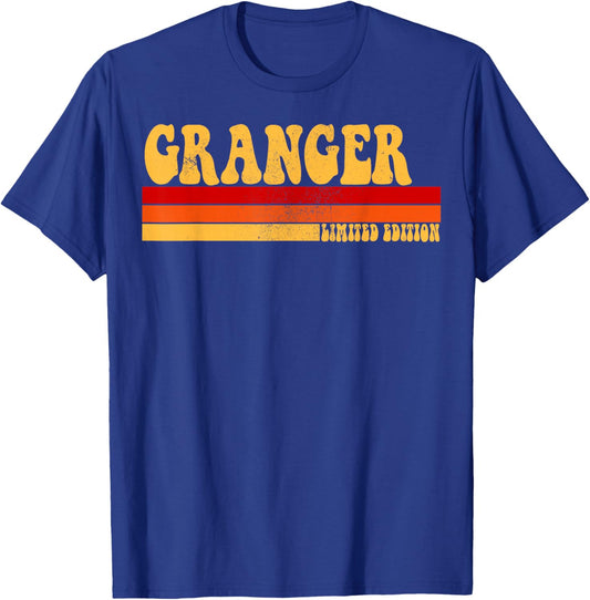 GRANGER Name Personalized Idea Men Retro Vintage GRANGER T-Shirt - T-Shirt | Royal