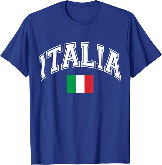 Italy Italian Flag Italia T-Shirt - T-Shirt | Royal