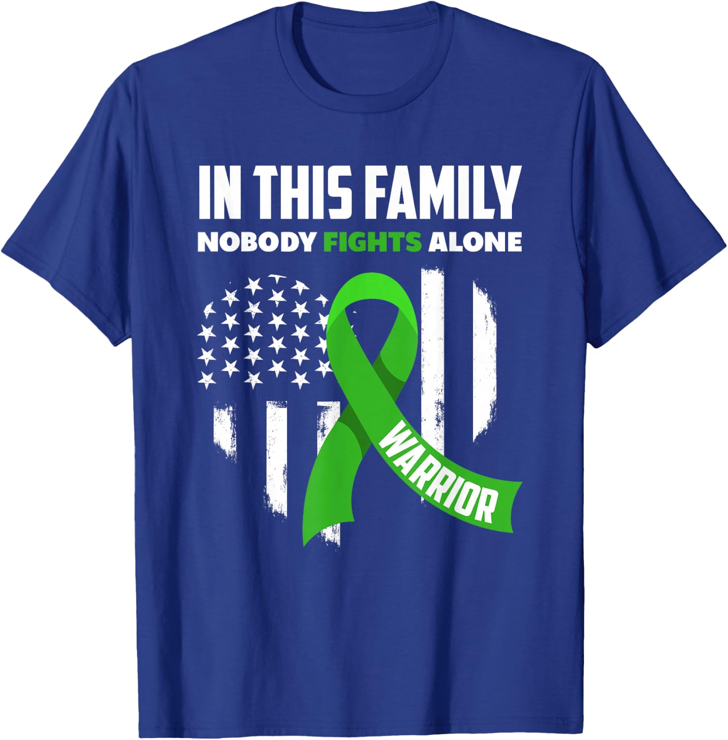 In This Family Nobody Fights Alone Brain Injury Warrior T-Shirt - T-Shirt | Royal
