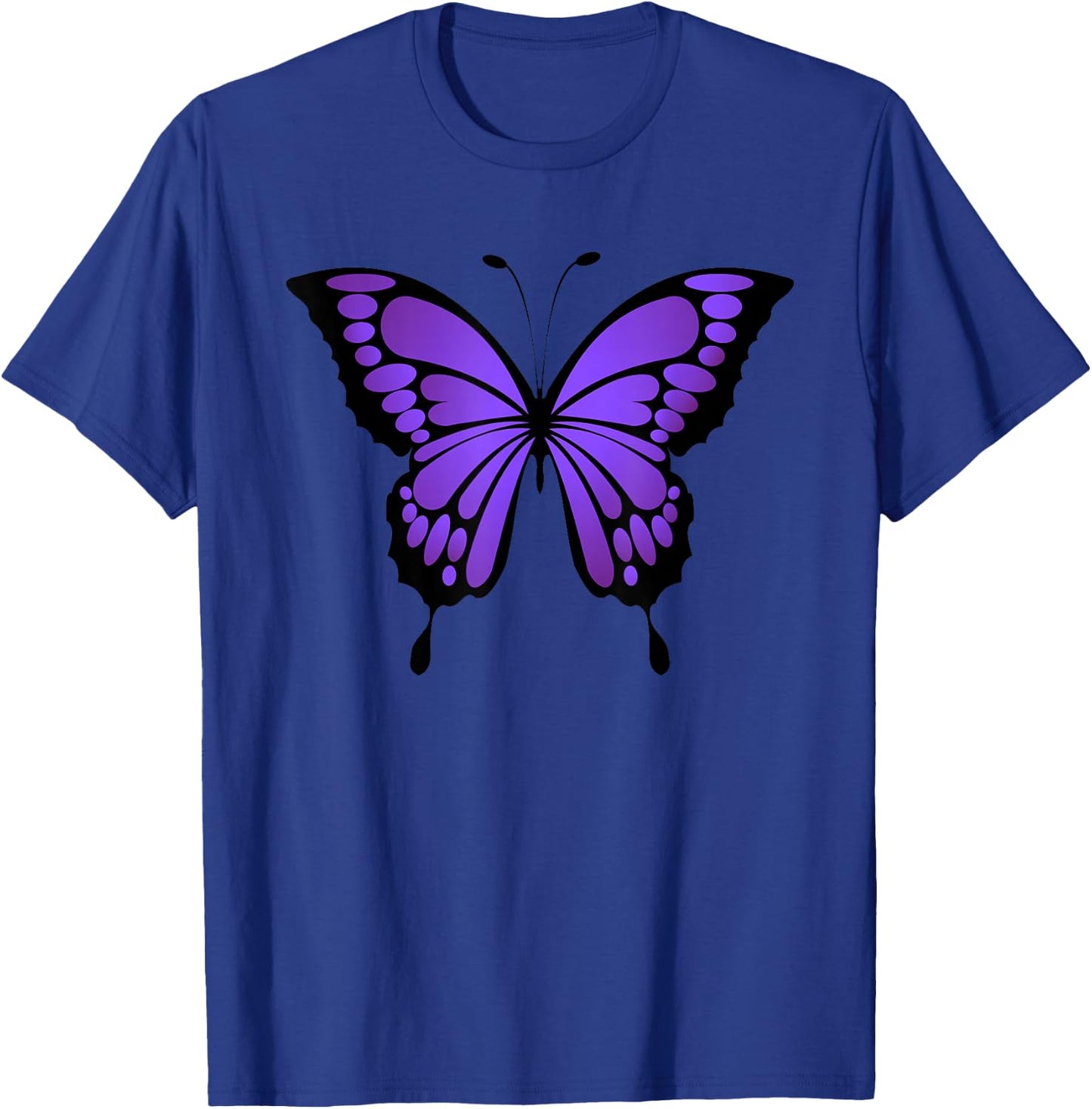 Vibrant Purple Butterfly T-Shirt - T-Shirt | Royal