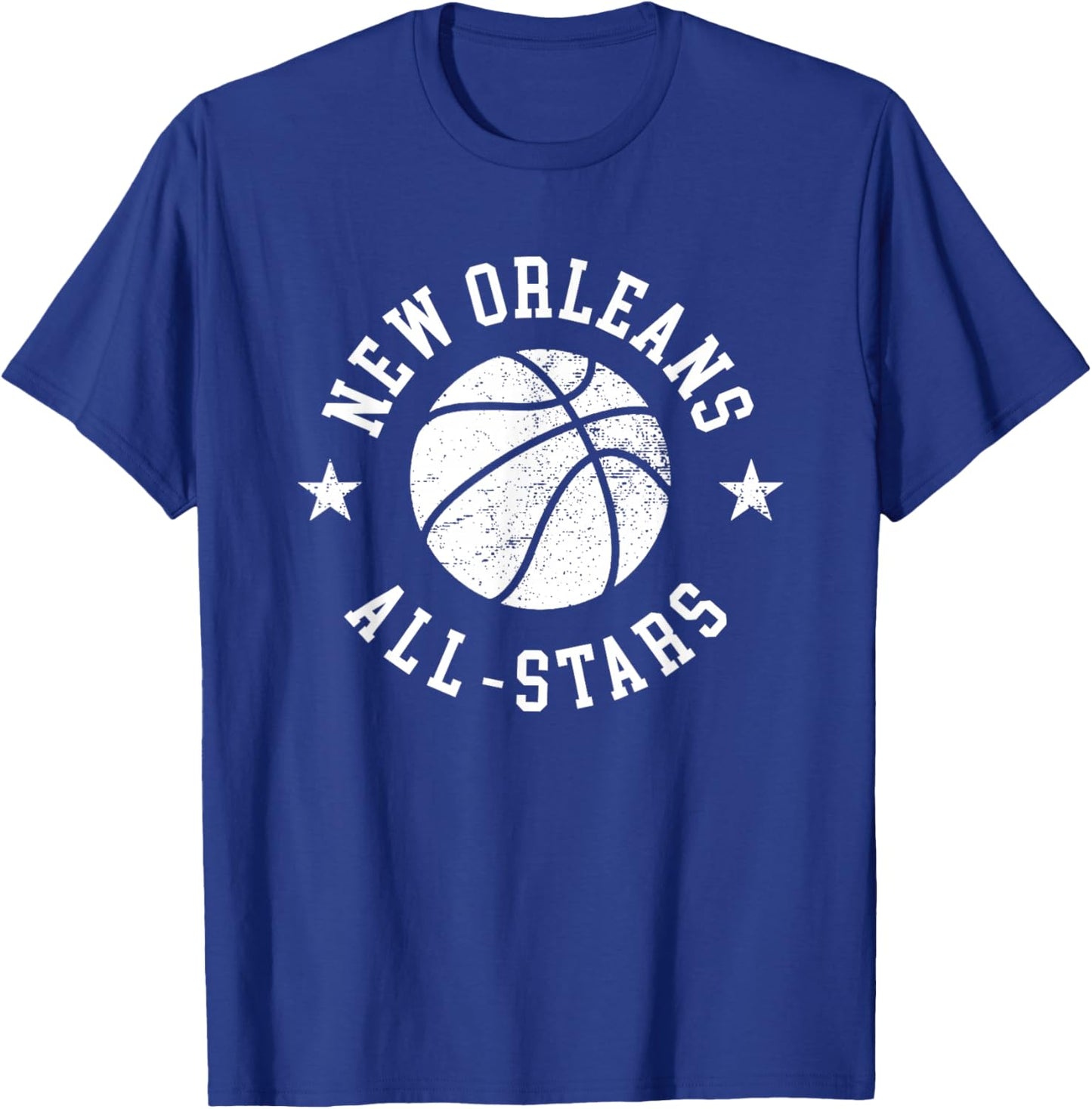 New Orleans Vintage All-Stars Retro 80s Basketball T-Shirt - T-Shirt | Royal