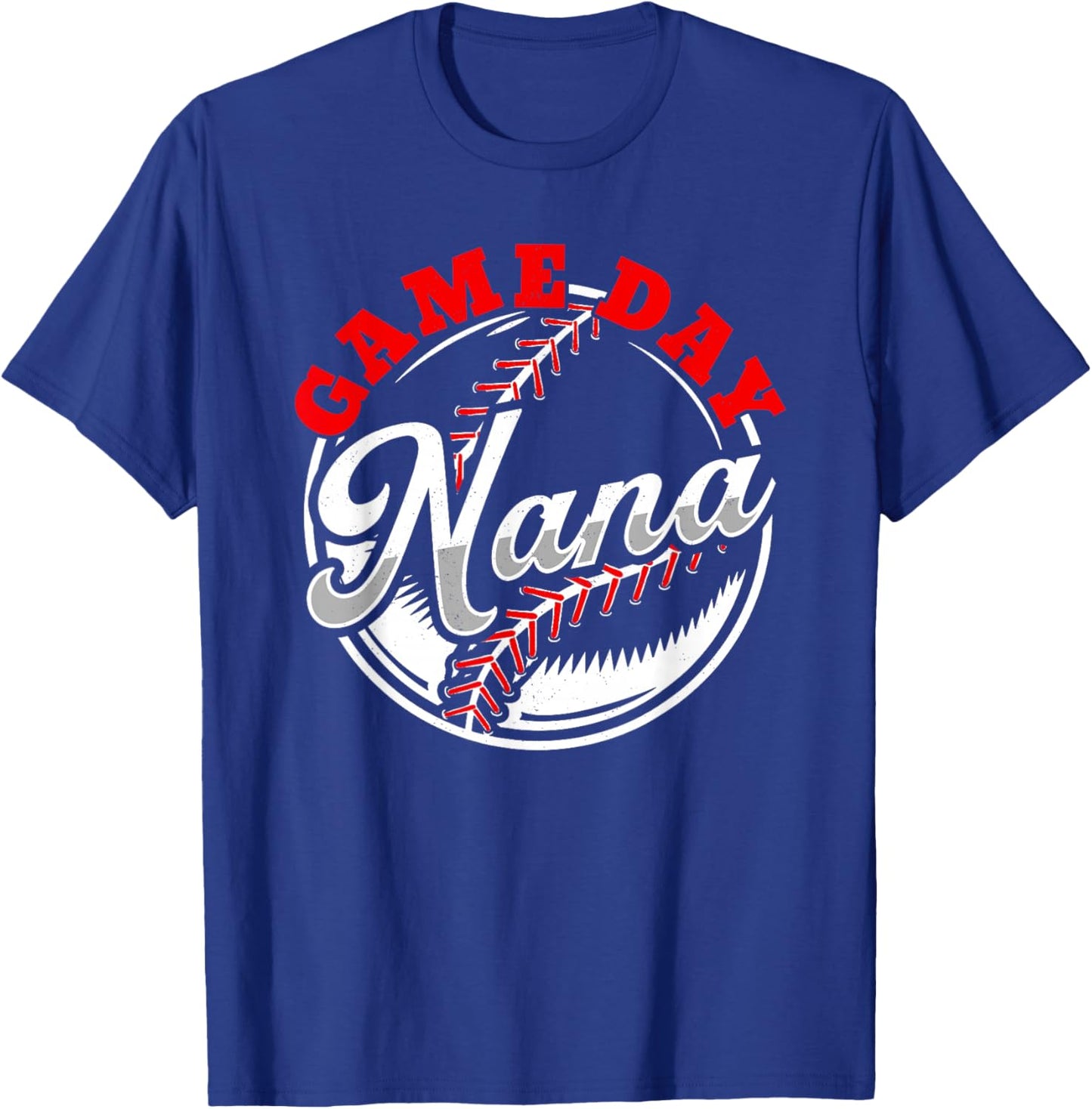 Game Day Nana Proud Baseball Parent Summer Sports League Women T-Shirt - T-Shirt | Royal