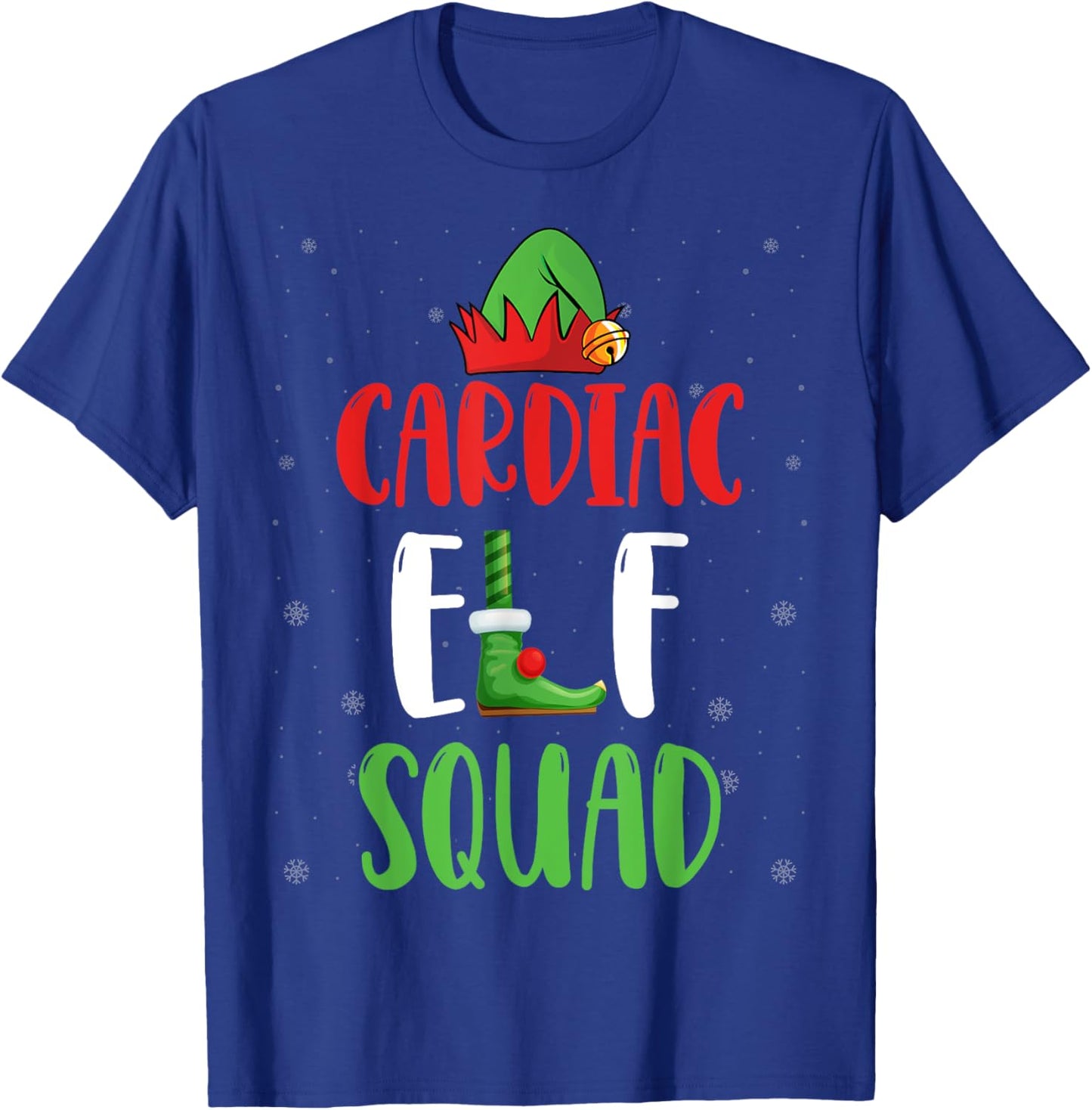 Cardiac Elf Squad Cardiac Nurse Xmas Cardiology Christmas T-Shirt - T-Shirt | Royal