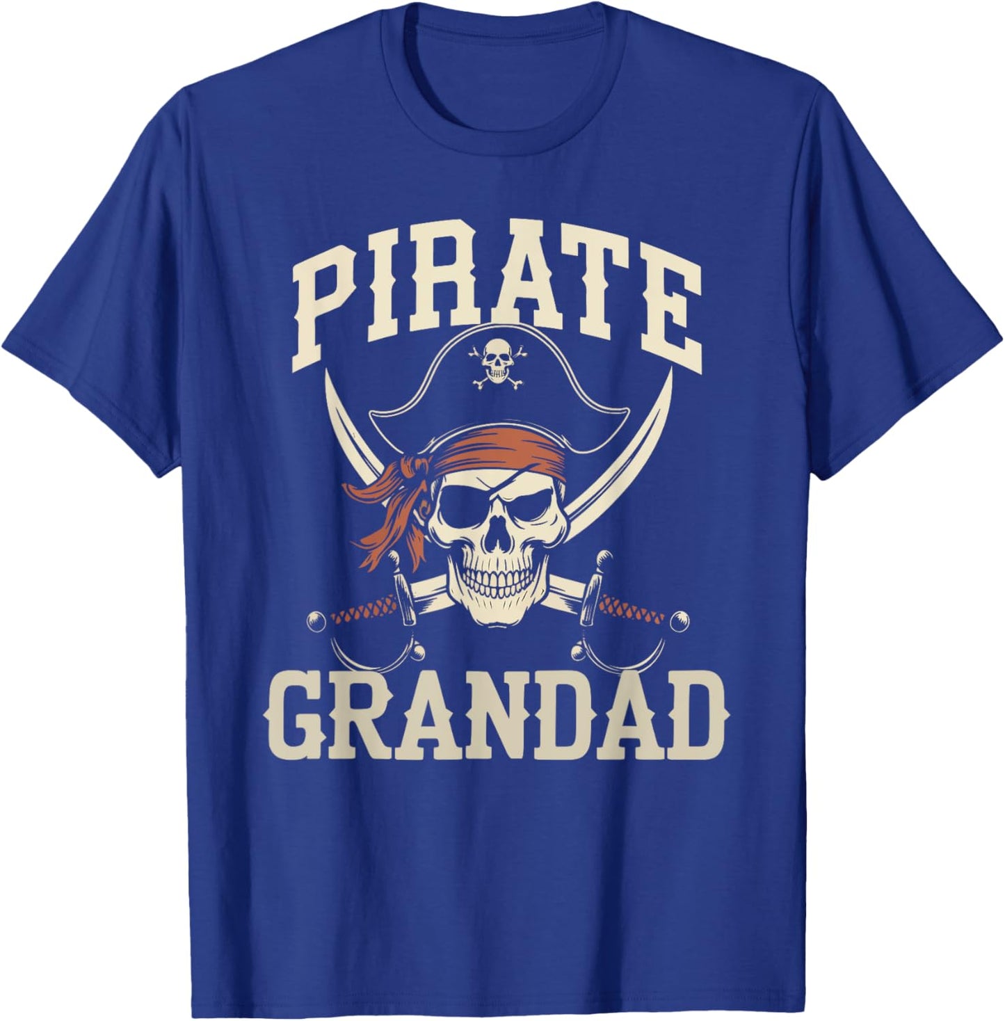 Pirate Grandad Funny Captain Halloween Costume Grandpa T-Shirt - T-Shirt | Royal