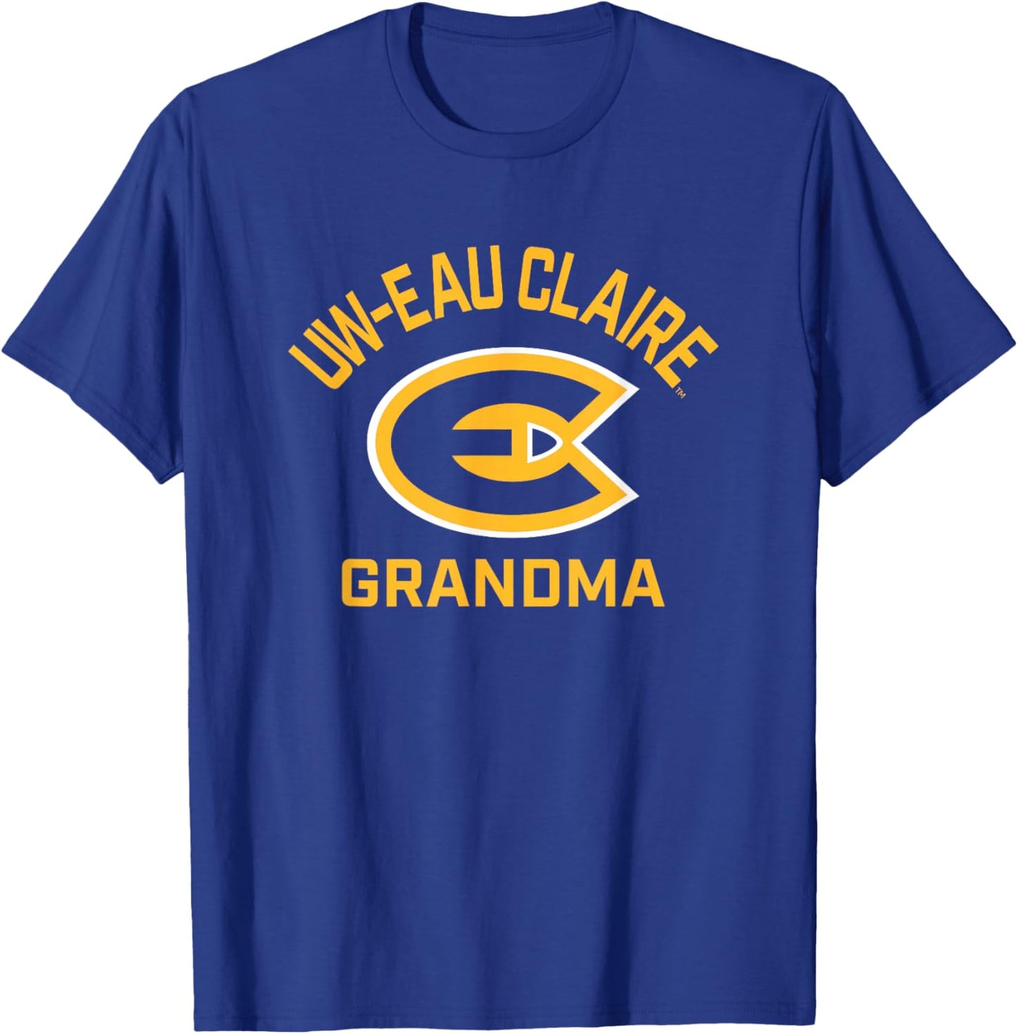 University of Wisconsin-Eau Claire Blugolds Arched Grandma T-Shirt - T-Shirt | Royal