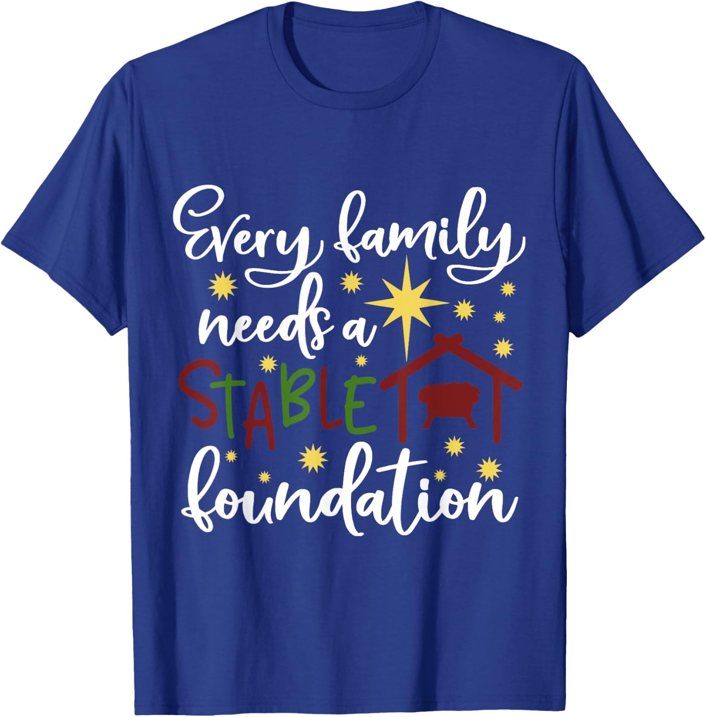 Christmas Christian Saying Religious Quote Family Xmas Gift T-Shirt - T-Shirt | Royal