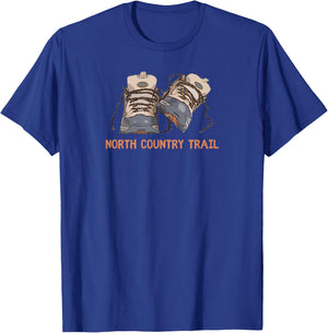 North Country Trail Hiking Boots Graphic T-Shirt - T-Shirt | Royal