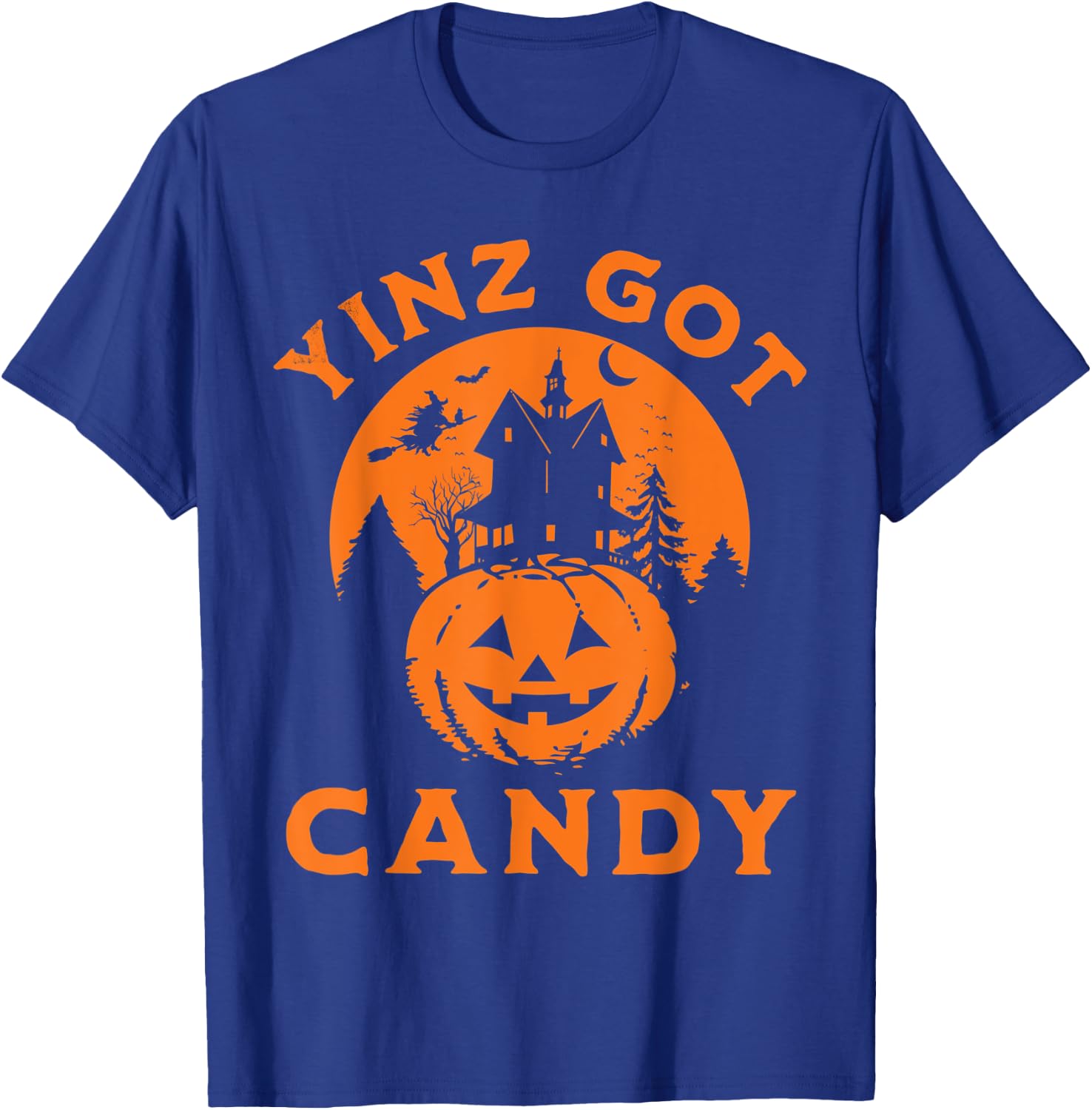 Pittsburgh Halloween Funny Yinz Got Candy Trick Or Treat T-Shirt - T-Shirt | Royal