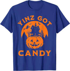 Pittsburgh Halloween Funny Yinz Got Candy Trick Or Treat T-Shirt - T-Shirt | Royal
