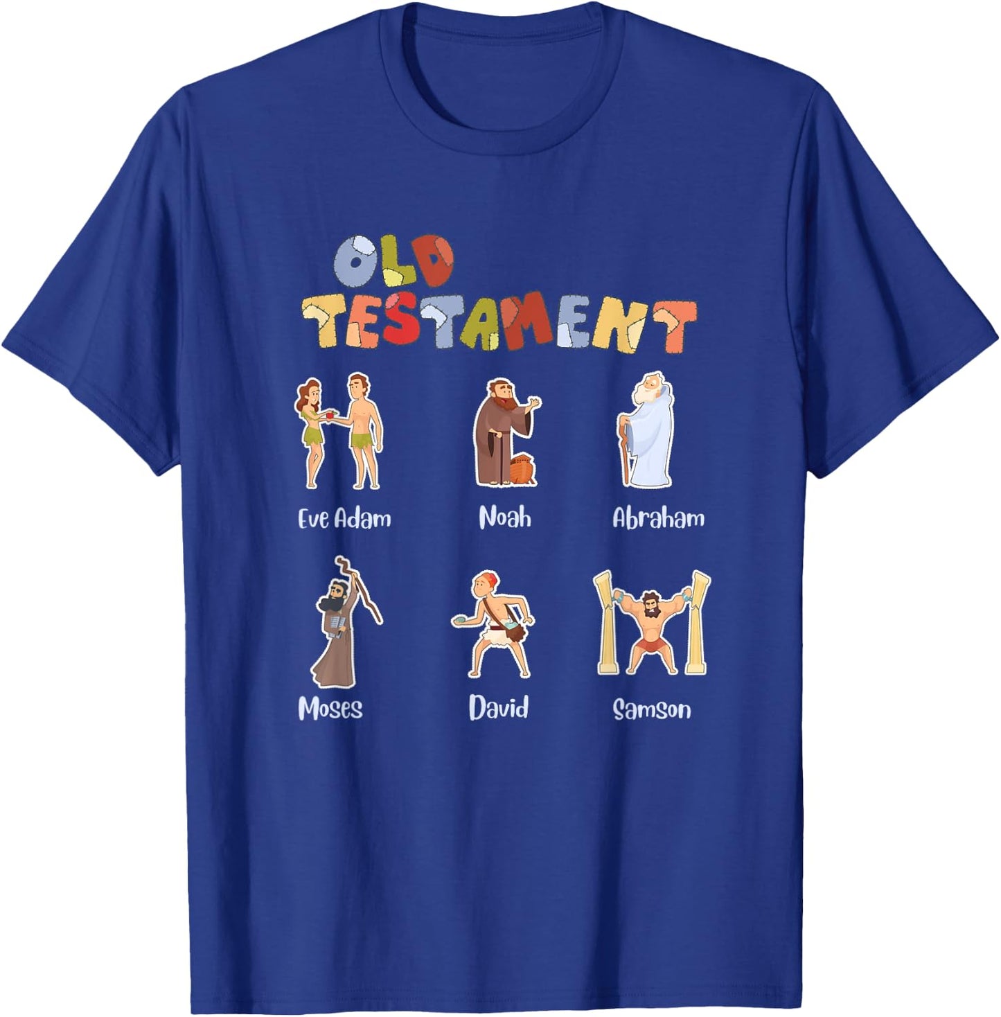 Christian Old Testament Verse Shirt Bible Characters T-Shirt - T-Shirt | Royal