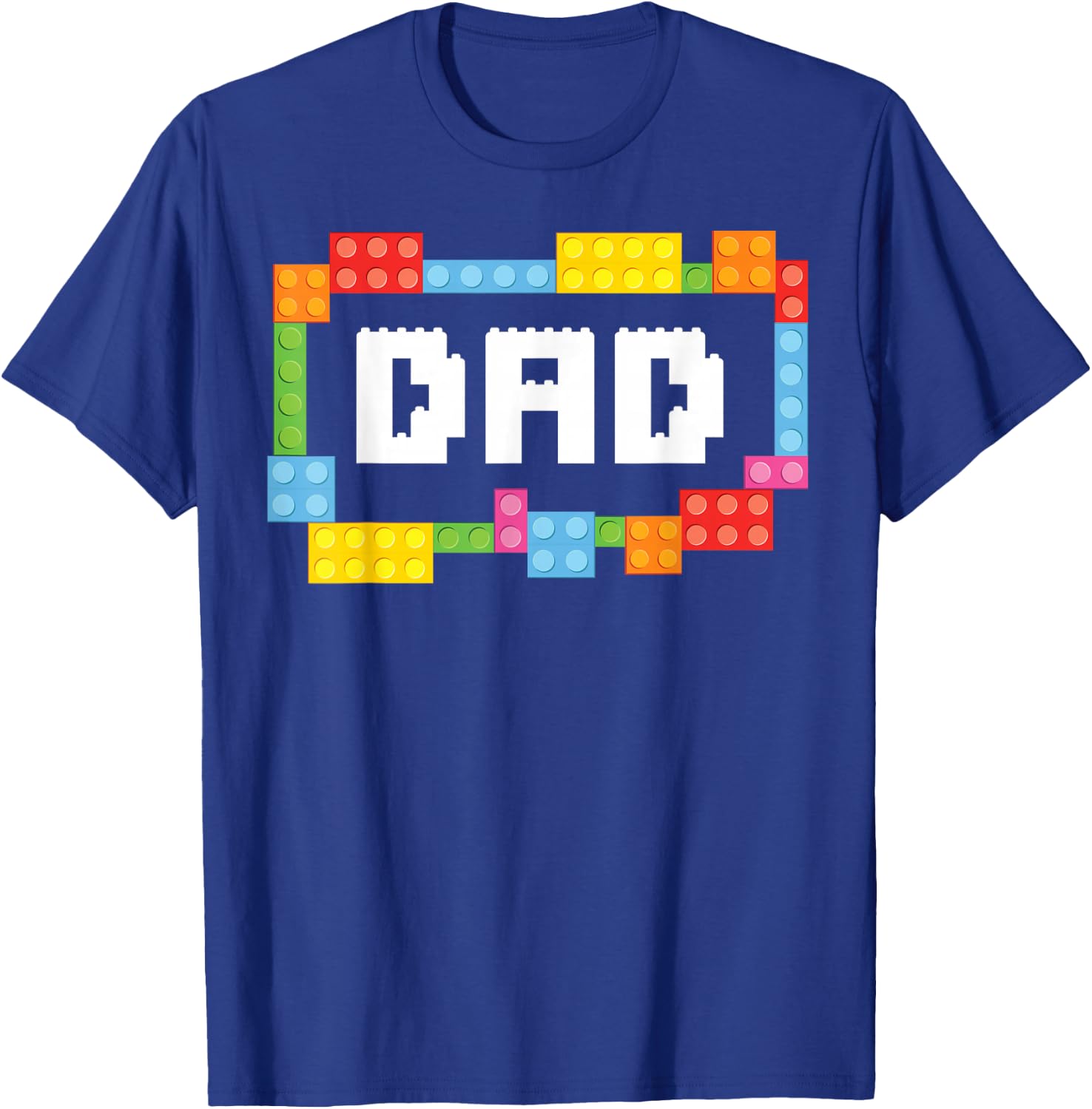 Master builder Dad Bricks Blocks Building Family Set Parents T-Shirt - T-Shirt | Royal