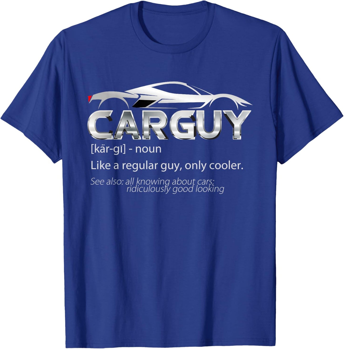 Car Guy Sport Car Fathers Day Car Mechanic Race Car Driver T-Shirt - T-Shirt | Royal
