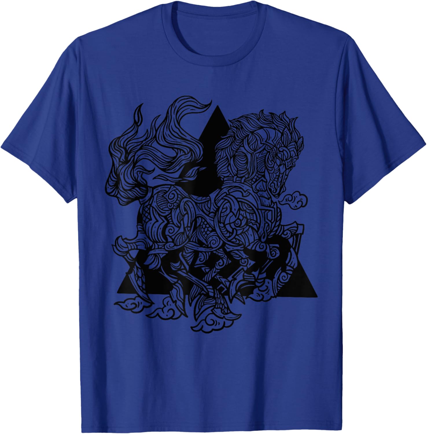 Sleipnir Odin's Horse Nordic Viking Runes Mythology T-Shirt - T-Shirt | Royal