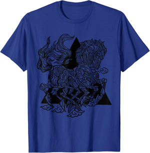 Sleipnir Odin's Horse Nordic Viking Runes Mythology T-Shirt - T-Shirt | Royal