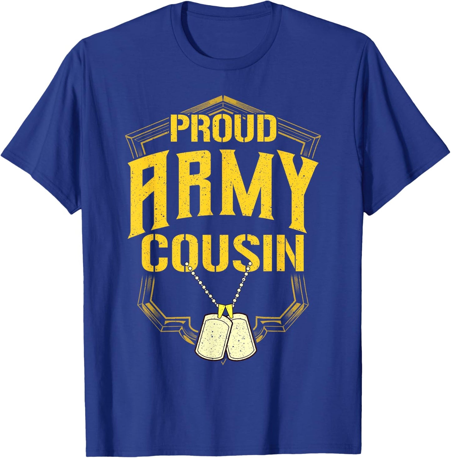 Proud Army Cousin Shirt Military Pride T Shirt T-Shirt - T-Shirt | Royal