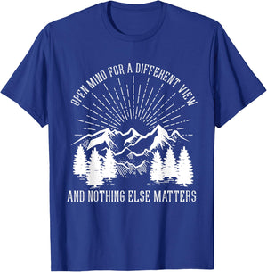 Open Mind For A Different View & Nothing Elses Matters Music T-Shirt - T-Shirt | Royal