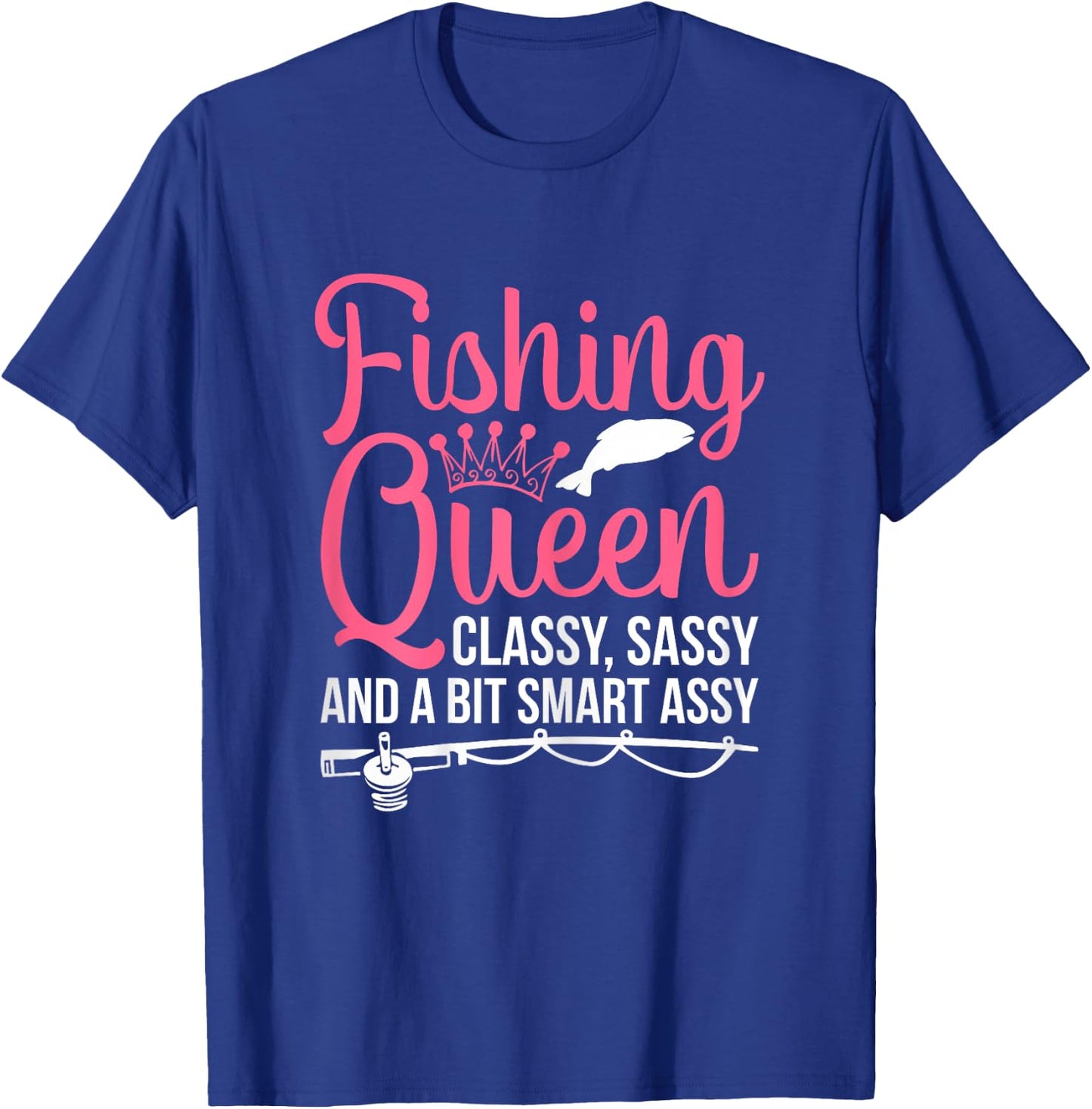 Women Fishing for Girls Fish Bass Fishing T-Shirt - T-Shirt | Royal