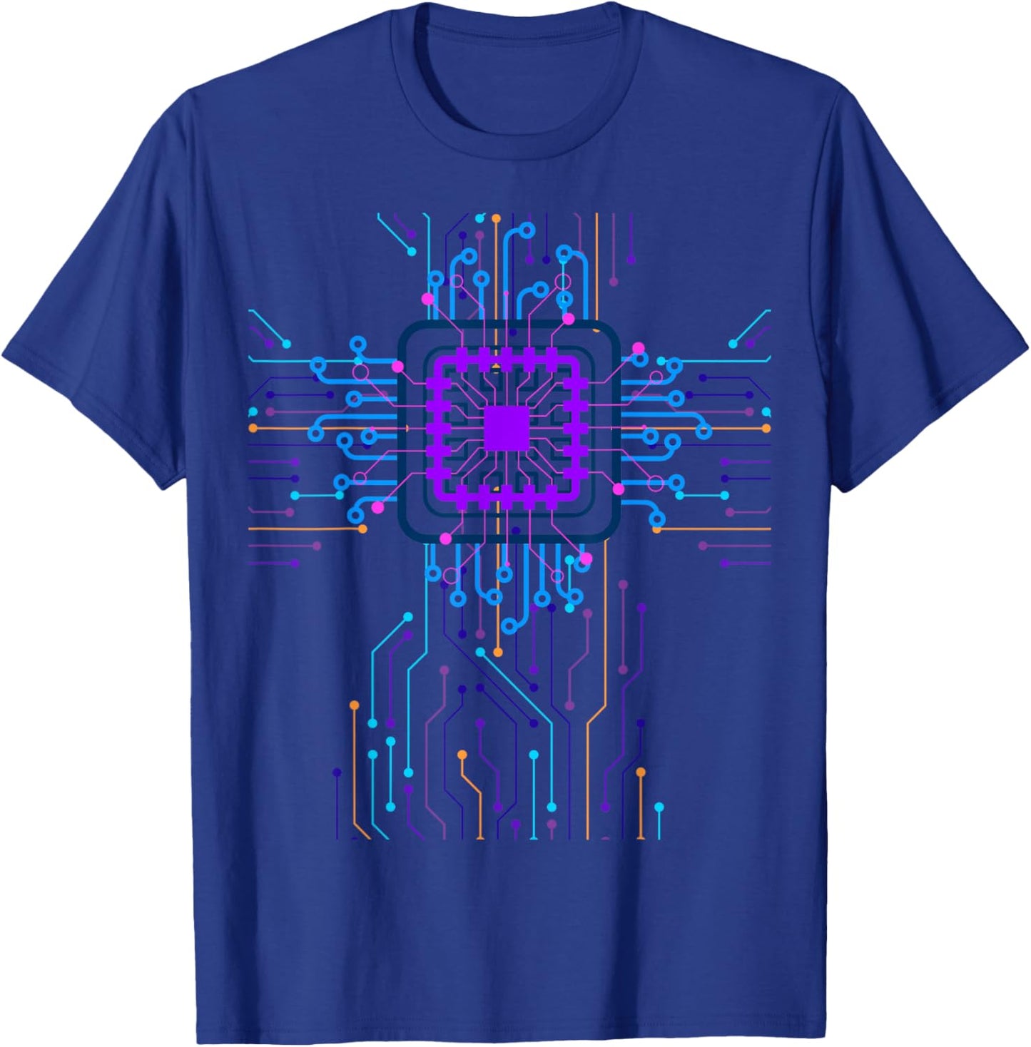 CPU PC Sci-fi Movie Circuit Board Geeks Computing T-Shirt - T-Shirt | Royal