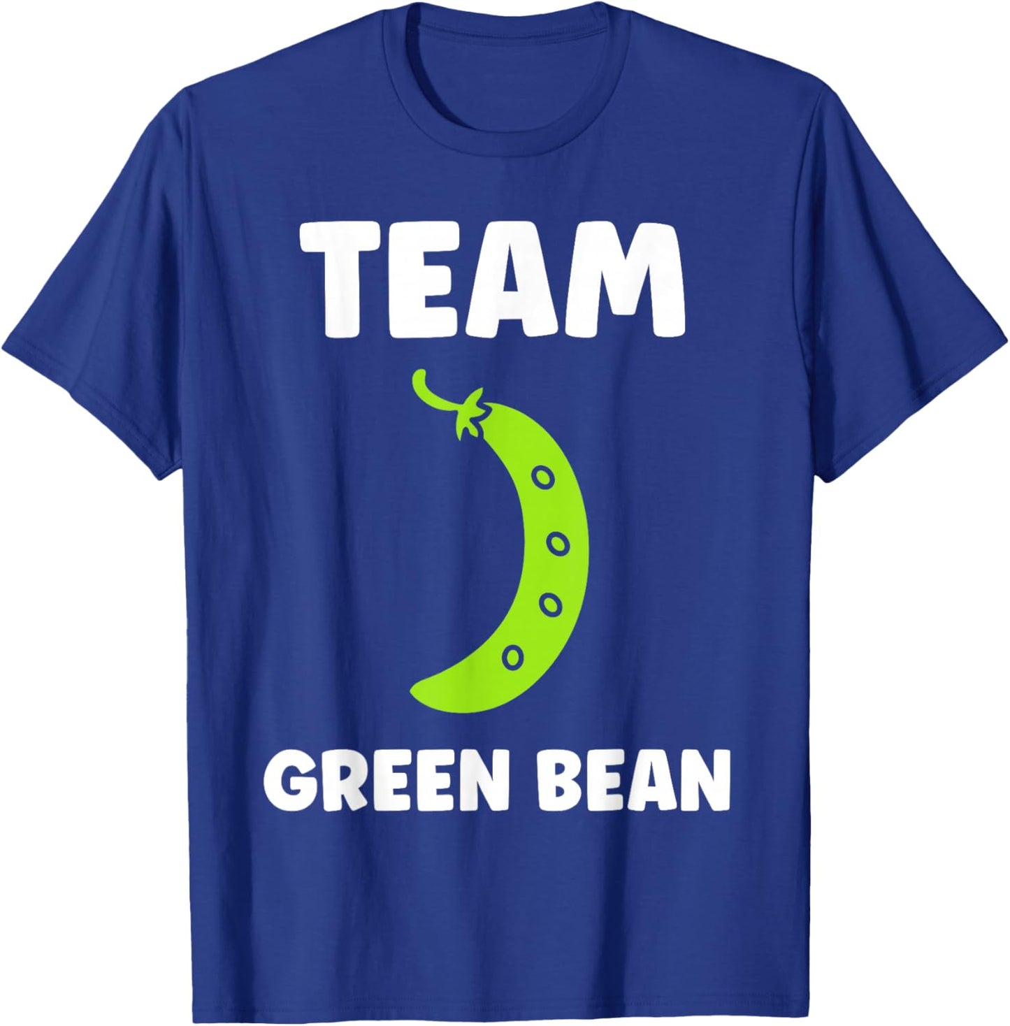 Funny Minimalist Vegetable Simple Team Green Bean T-Shirt - T-Shirt | Royal
