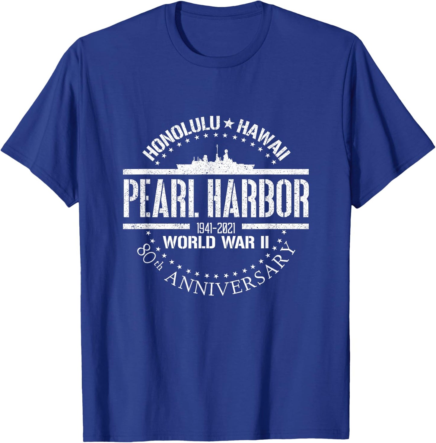 Pearl Harbor 80th Anniversary 1941 World War 2 Veteran T-Shirt - T-Shirt | Royal
