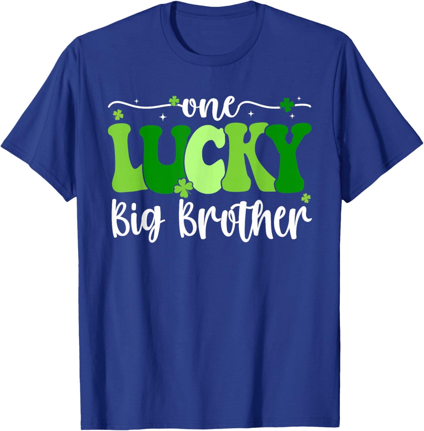 One Lucky Big Brother Groovy Big Brother St Patrick's Day T-Shirt - T-Shirt | Royal