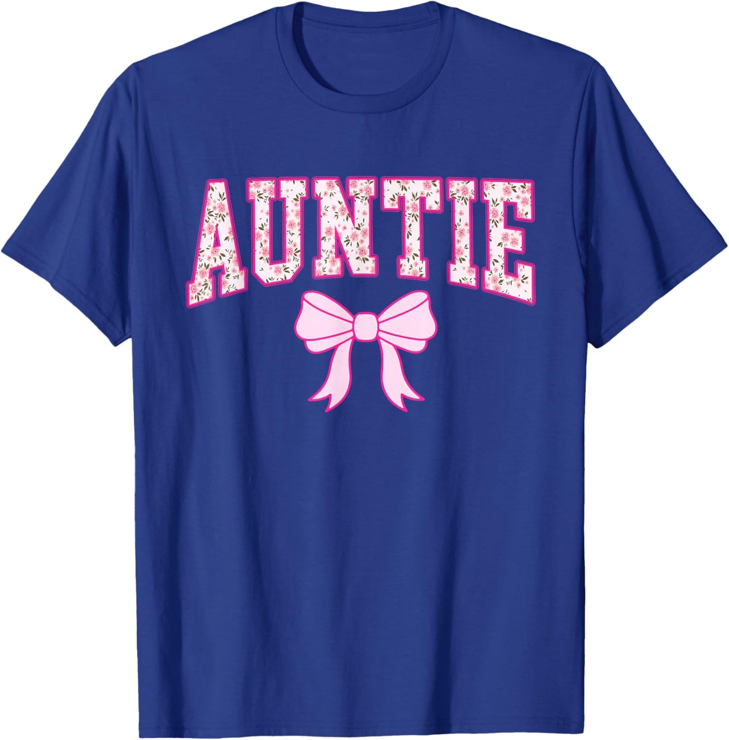 Auntie Coquette Bow Retro Pink Aesthetic Mother's Day Aunt T-Shirt - T-Shirt | Royal