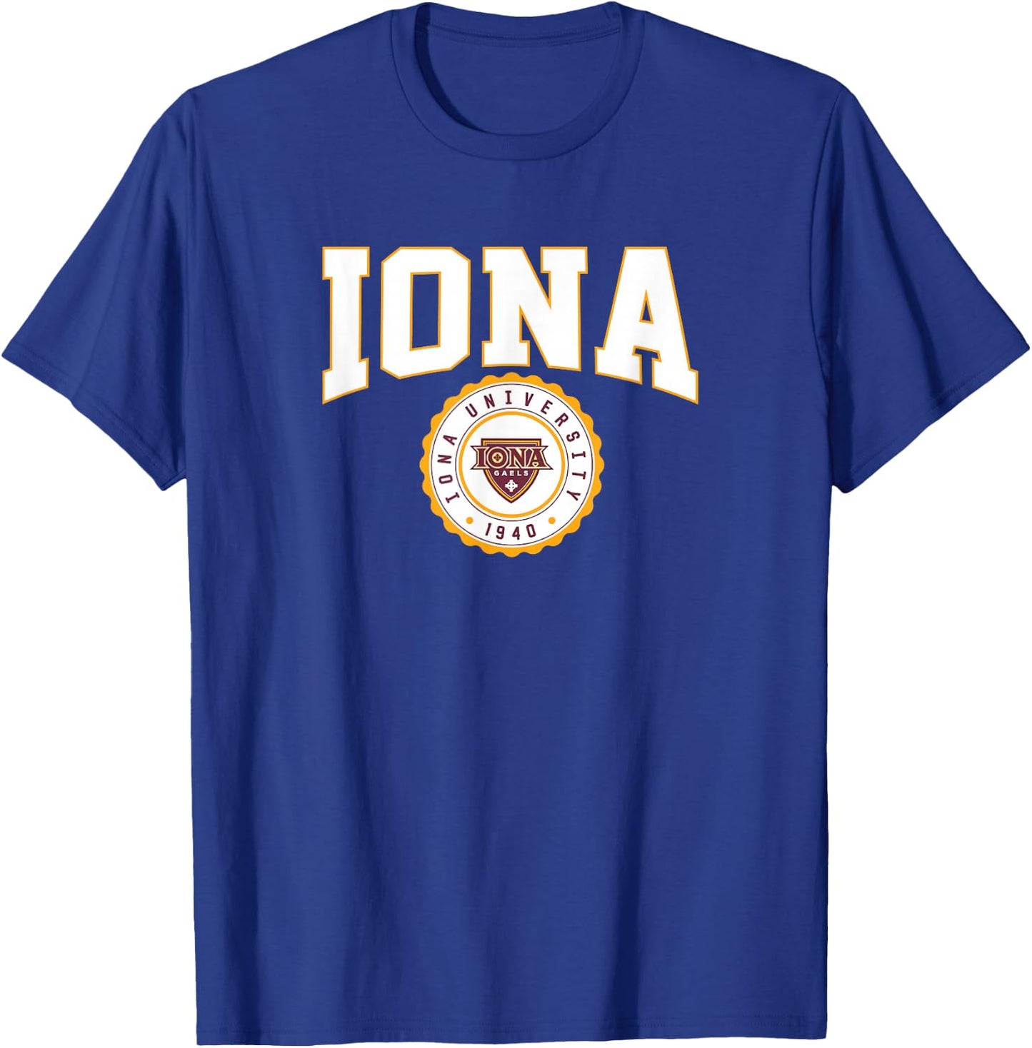 Iona University Gaels Collegiate Seal T-Shirt - T-Shirt | Royal