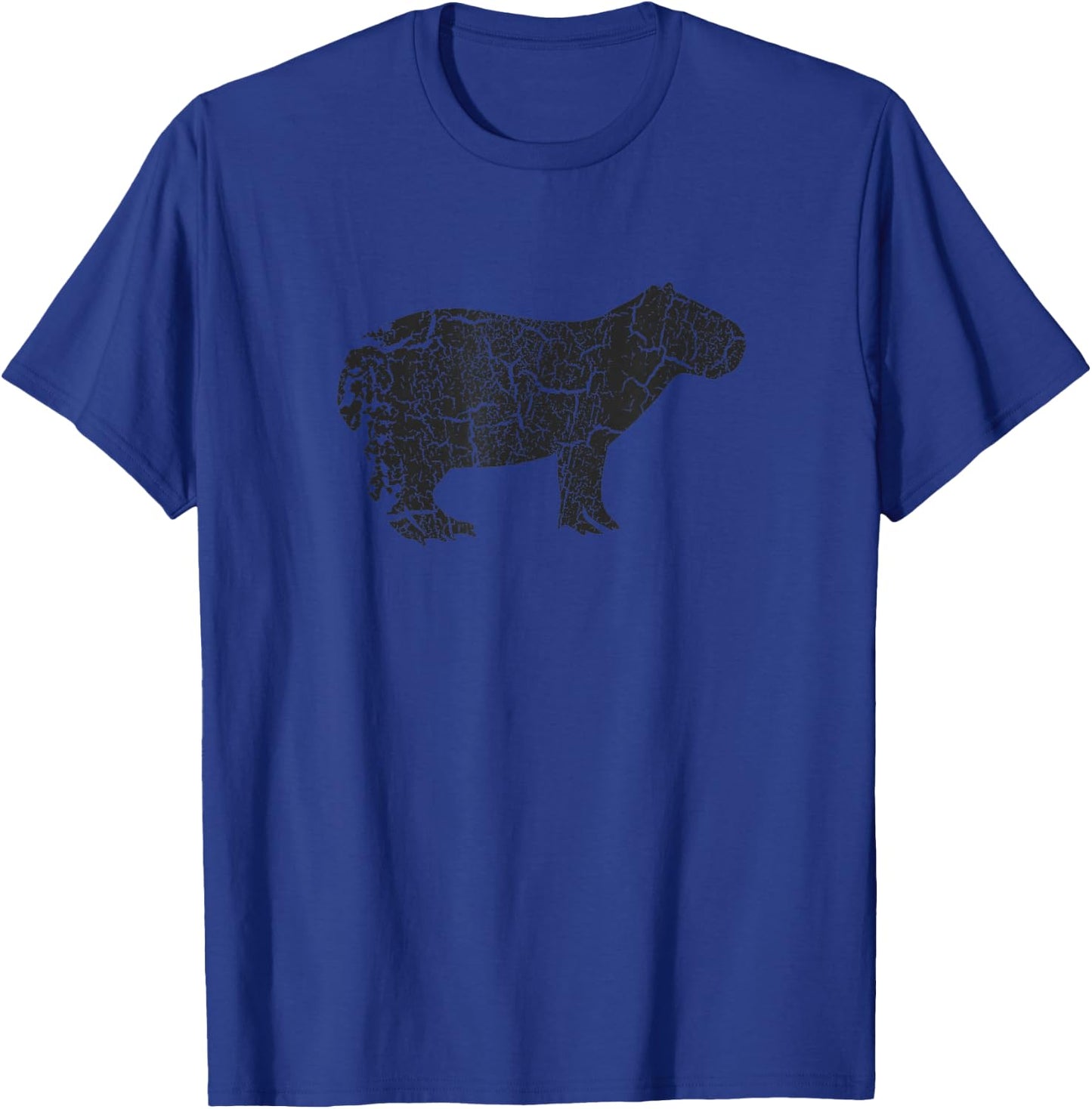 Capybara Distressed Print - Vintage Capybara T-Shirt - T-Shirt | Royal
