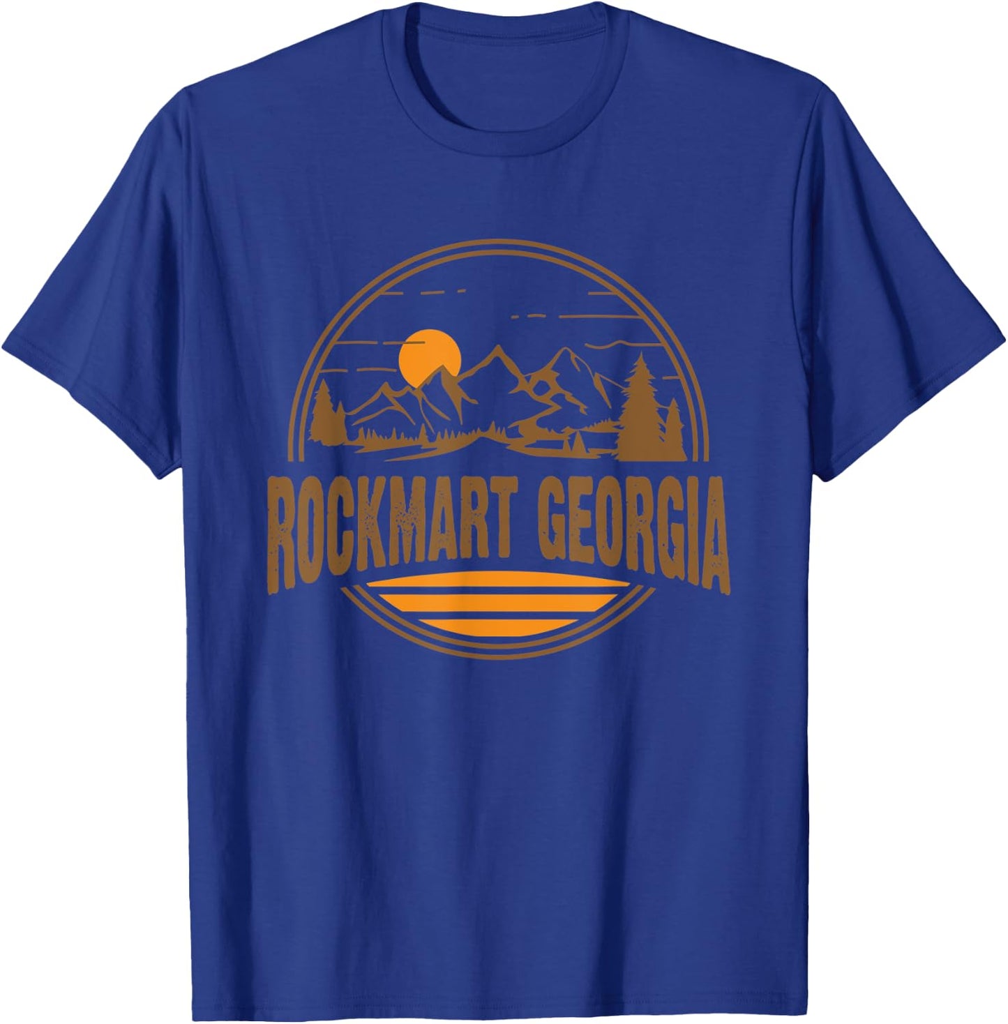 Vintage Rockmart, Georgia Mountain Hiking Souvenir Print T-Shirt - T-Shirt | Royal