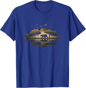 Bear Wildlife Trees Outdoors Nature Retro Forest Graphic Men T-Shirt - T-Shirt | Royal