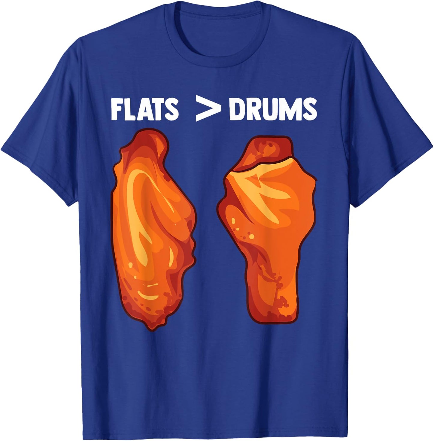 Chicken Wings Flats Funny Gift T-Shirt - T-Shirt | Royal