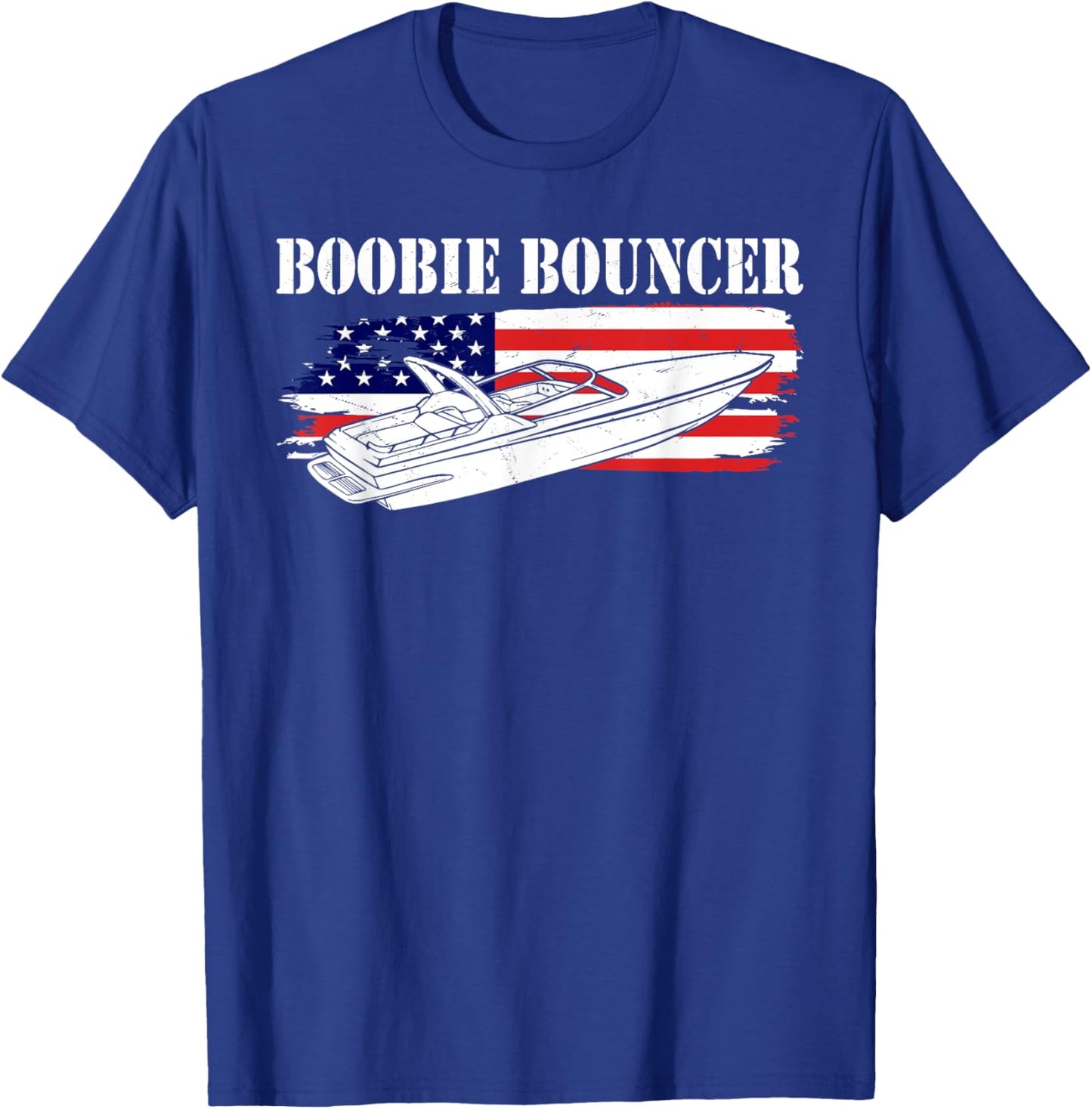 Speedboat Boobie Bouncer USA T-Shirt - T-Shirt | Royal