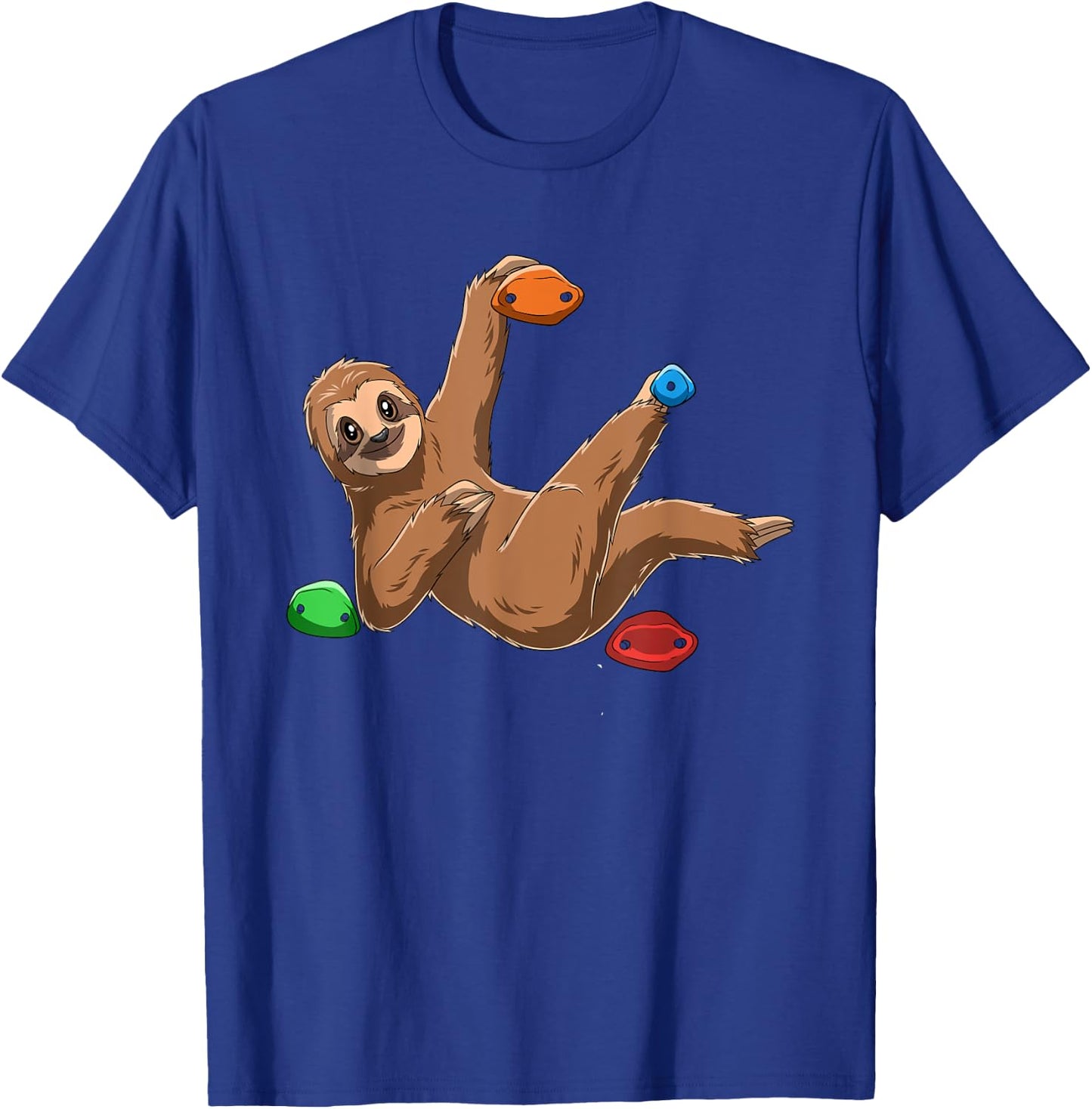 Sloth - Bouldering and Climbing Gift T-Shirt - T-Shirt | Royal