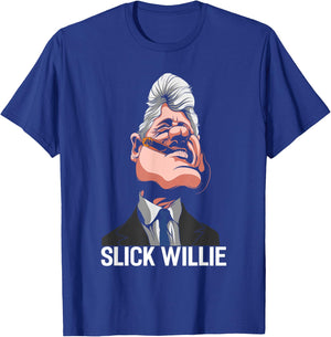 US 42nd President Bill Clinton Slick Willie T-Shirt - T-Shirt | Royal