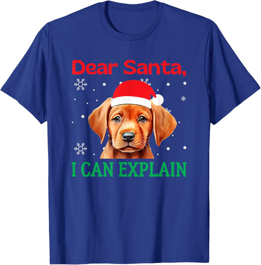 Fox Red Lab Christmas Santa Labrador Retriever T-Shirt - T-Shirt | Royal