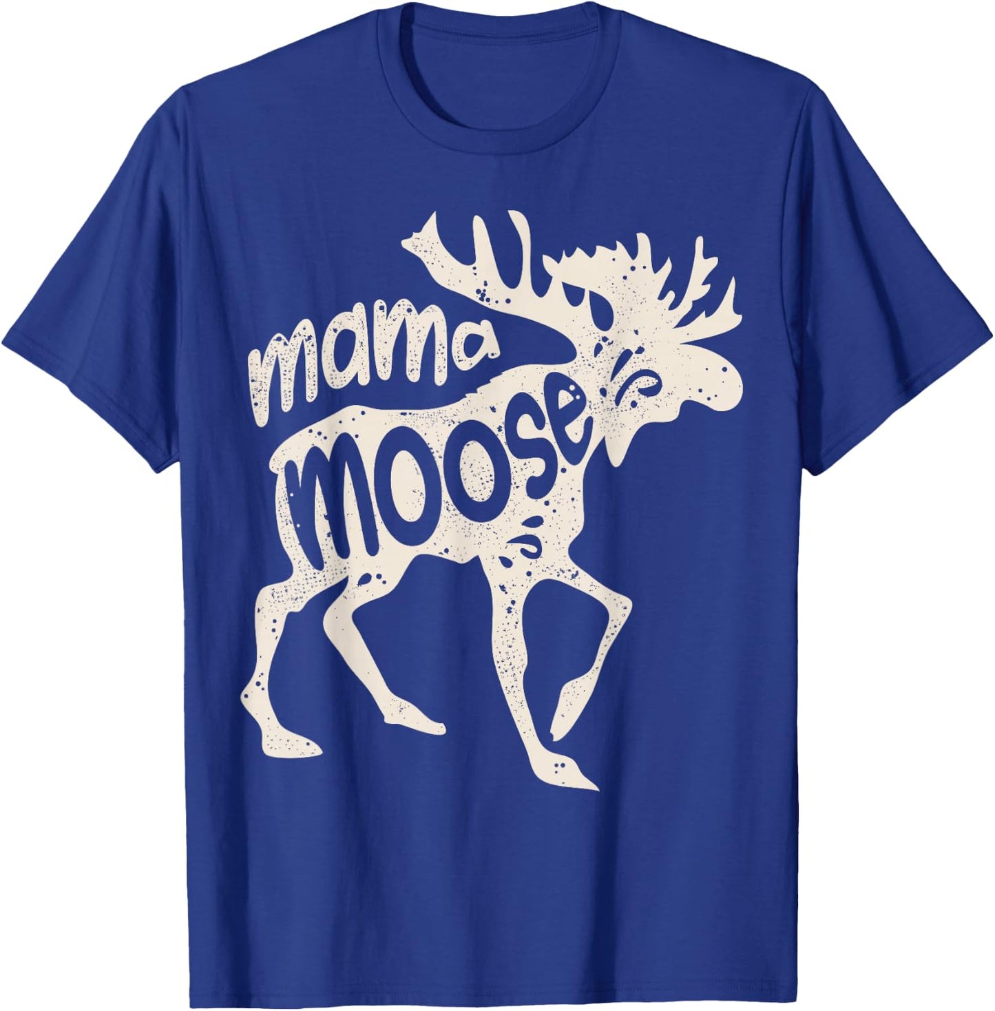 Mama Moose Mother's Day Mom Mommy Family Matching Vintage T-Shirt - T-Shirt | Royal
