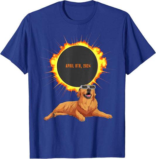 Total Solar Eclipse 2024 Dog Idea & Solar Eclipse T-Shirt - T-Shirt | Royal