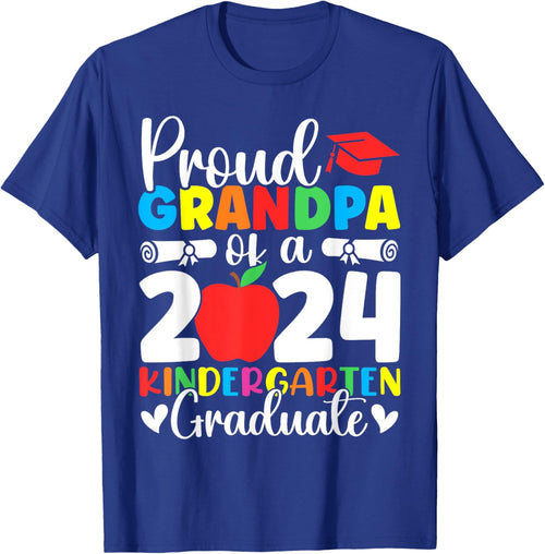Proud Grandpa Class of 2024 Kindergarten Graduate Graduation