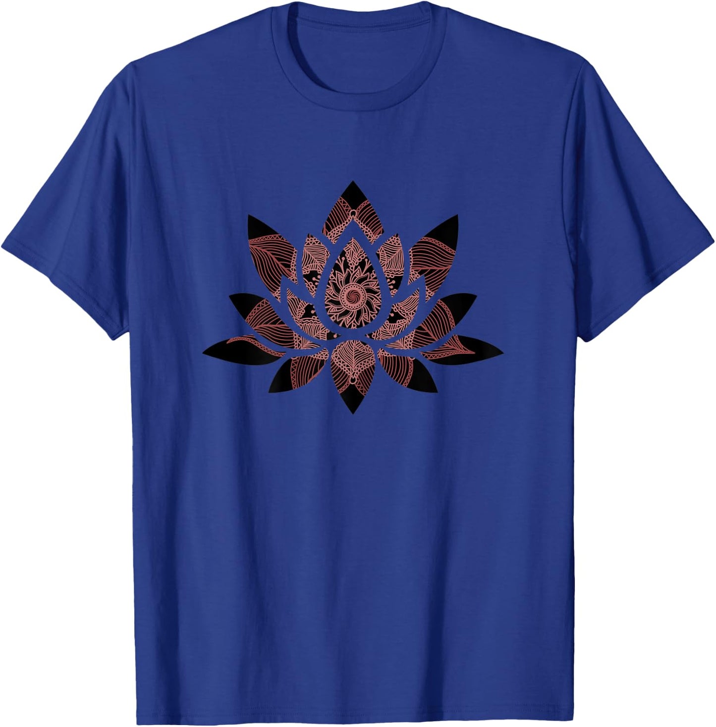 Mandala Lotus Mud Flower Graphic DesignTee T-Shirt - T-Shirt | Royal
