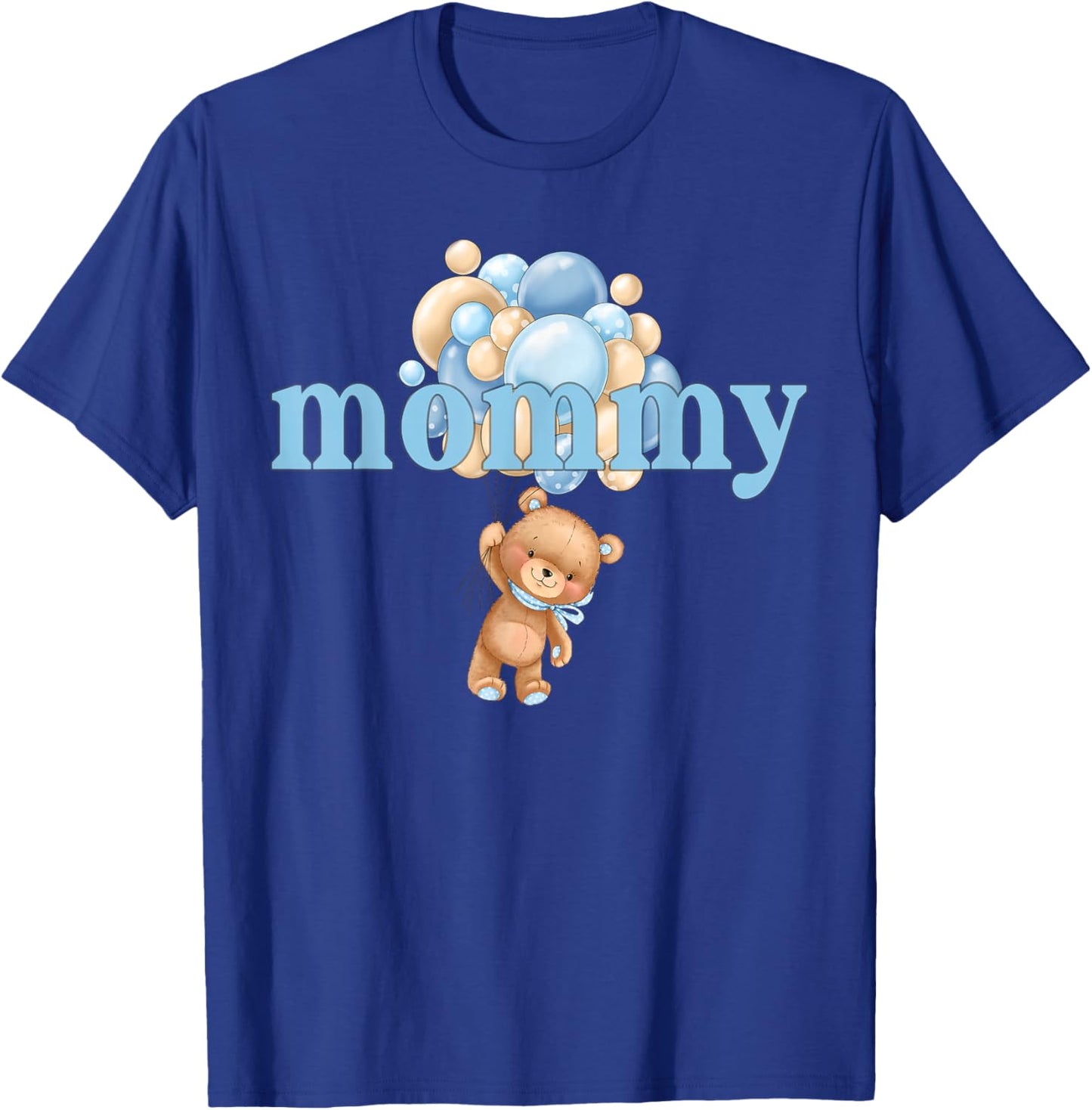 Mommy Teddy Bear 1st Birthday Boy Family Matching T-Shirt - T-Shirt | Royal