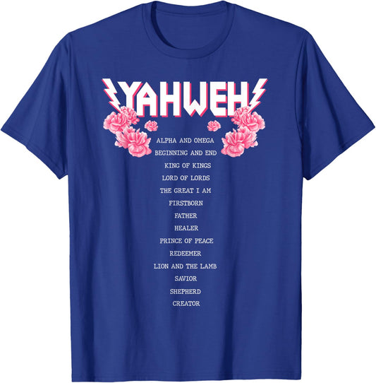 Yahweh Christian Religious YHWH Apparel Men and Women T-Shirt - T-Shirt | Royal