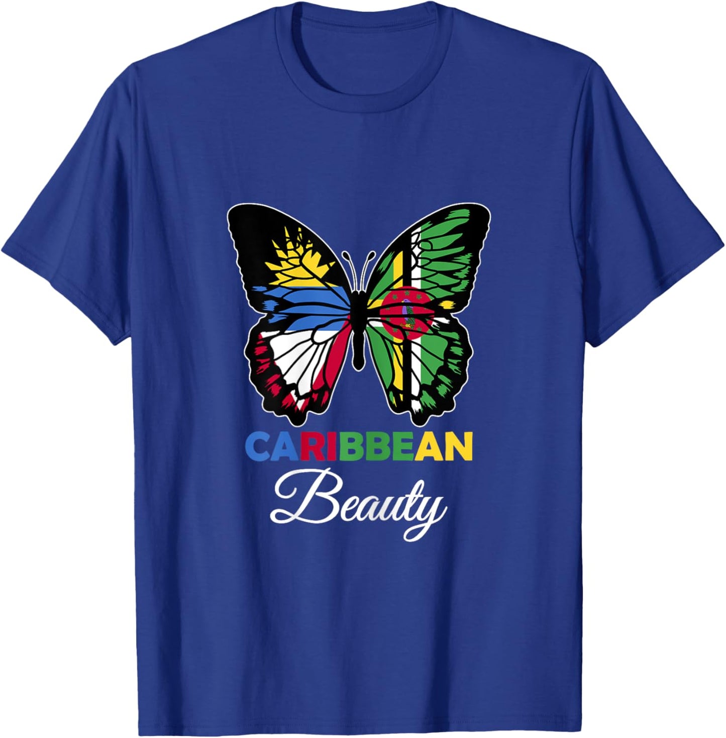 Antigua and Dominica Mix Half Antiguan Dominica Roots T-Shirt - T-Shirt | Royal