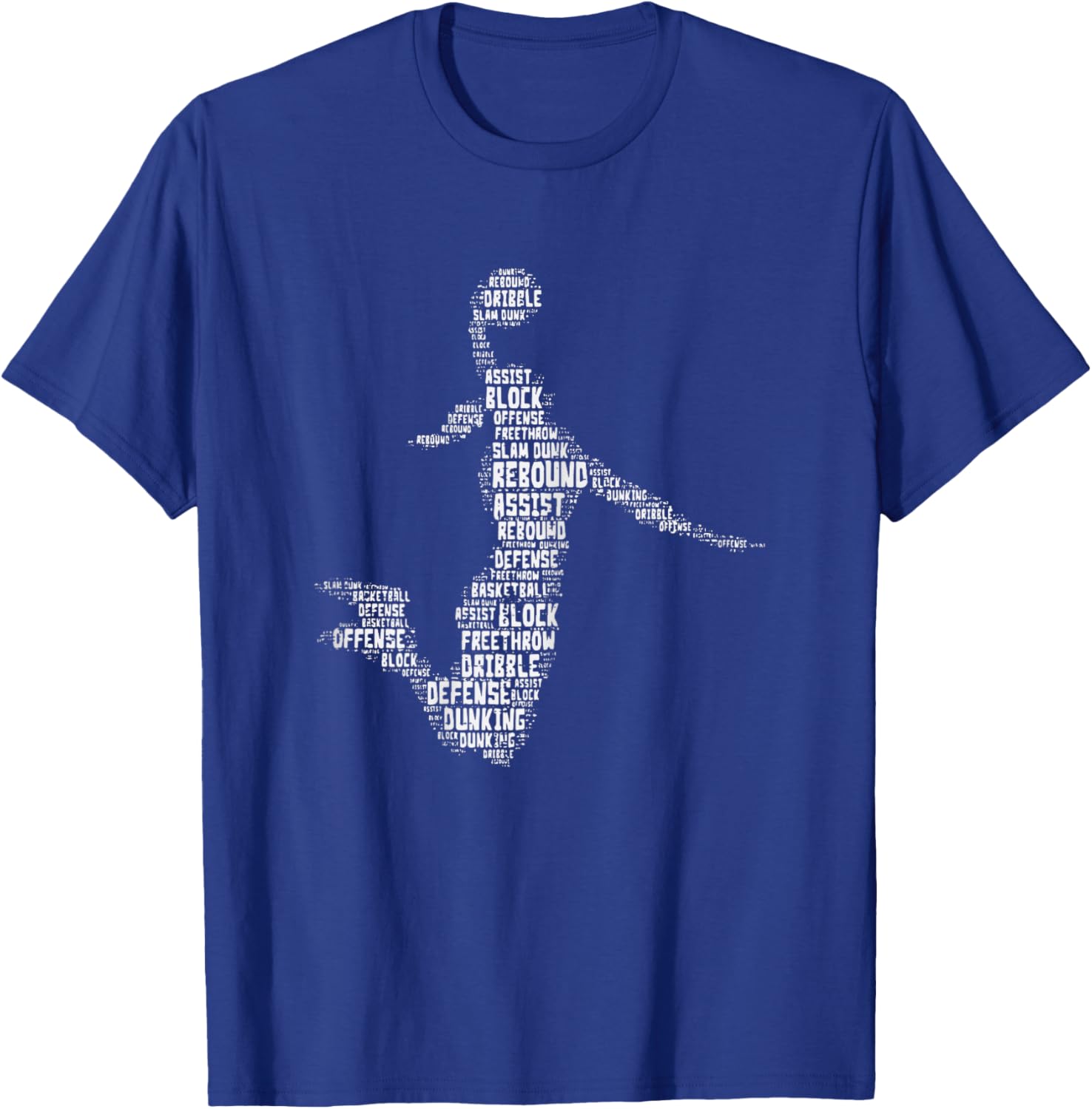 Basketball Girl Dunk Words Player Women Girls Kid Teen Youth T-Shirt - T-Shirt | Royal