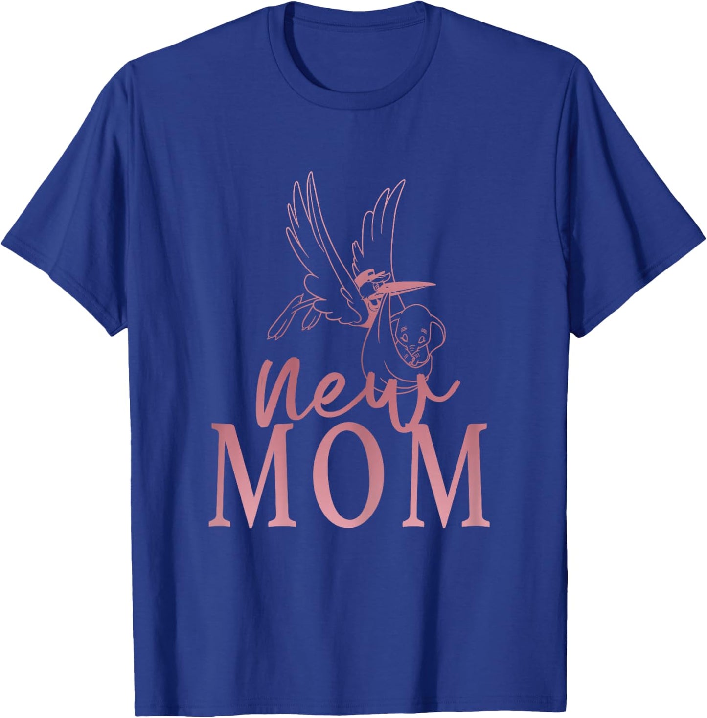 Disney Dumbo New Mom Cute Big Chest Text Logo T-Shirt - T-Shirt | Royal