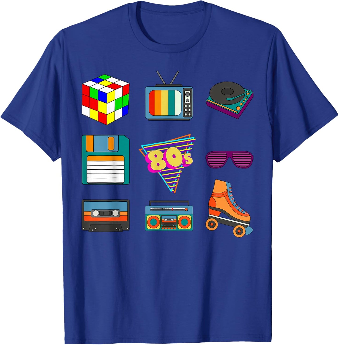 80's Retro Fashion Throwback Culture Disco Music Party Lover Short Sleeve T-Shirt - T-Shirt | Royal