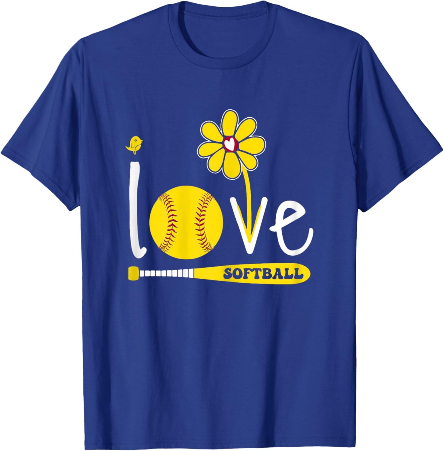 Women Softball-Shirt Girls I Love Softball Teen Girl T-Shirt - T-Shirt | Royal